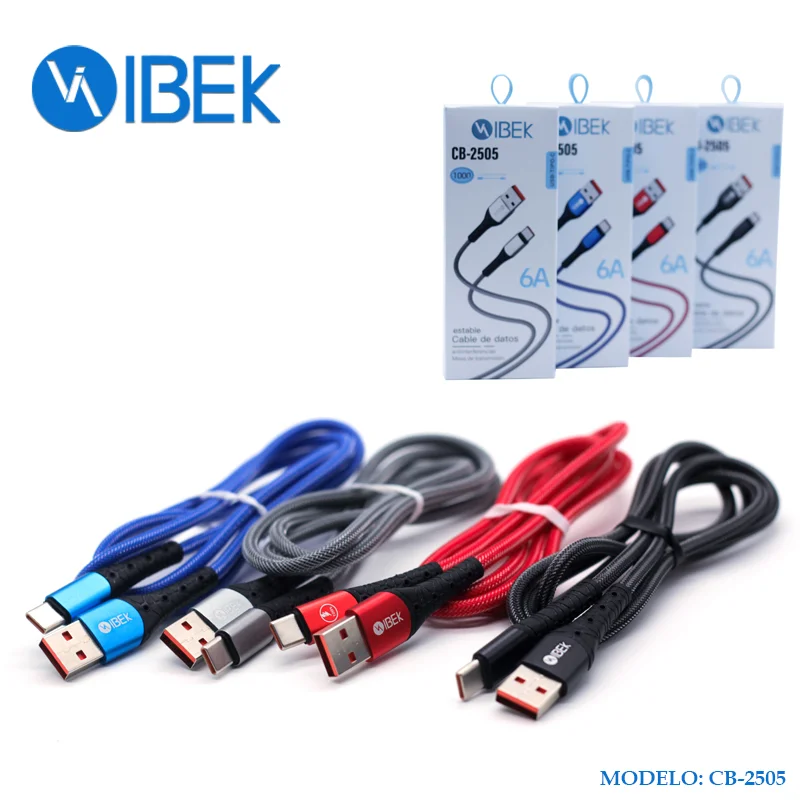[CB-2505] CABLE USB TYPE C 6A 1MENGOMADO CB-2505 IBEK Ibek
