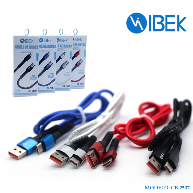 [CB-2507] CABLE USB TYPE C 6A 1MENGOMADO Ibek