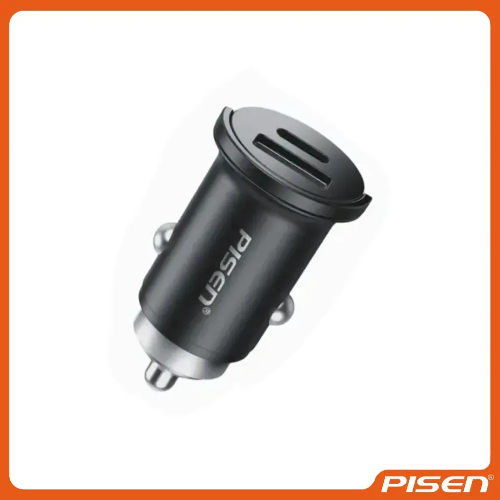 QUICK CARGADOR DE COCHE MINI USB-C+USB-A 20W -PISEN