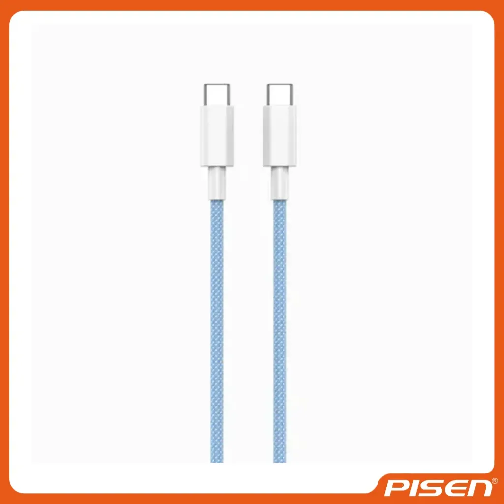 [F-PS-CC121000A] VIVID SERIES CABLE DE DATOS Y CARGA USB-C a USB-C 100W 1M (AZUL) - PISEN