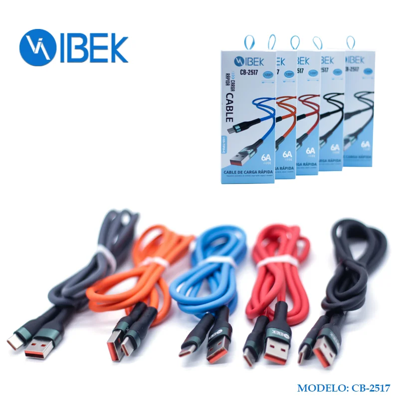 [CB-2517] CABLE USB TYPE C 6A 1MENGOMADO Ibek