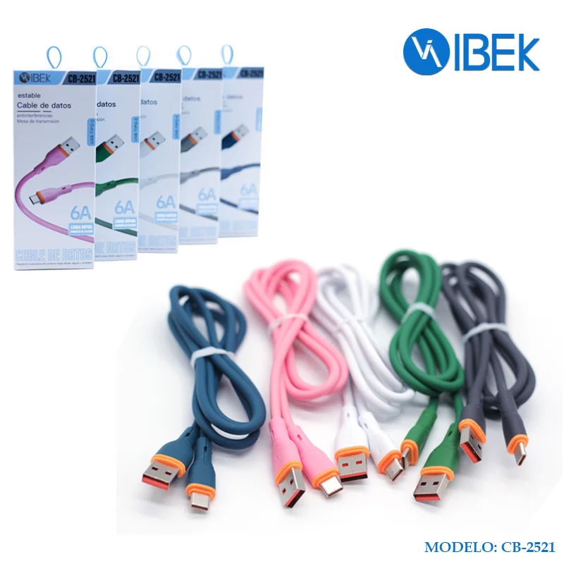 [CB-2521] CABLE USB TYPE C 6A 1MENGOMADO Ibek