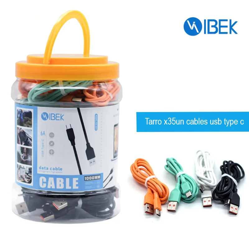 [CB-2611] CABLE USB A TYPE C 6A 1M (PRESENTACIÓN TARRO) Ibek