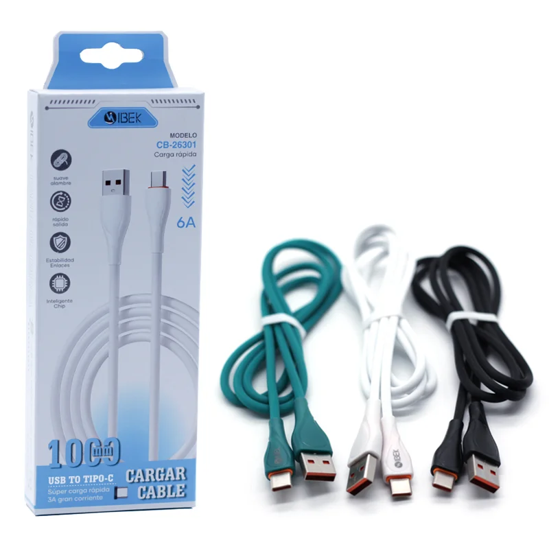 [CB-26301] CABLE USB A TYPE C 6A 1M Ibek