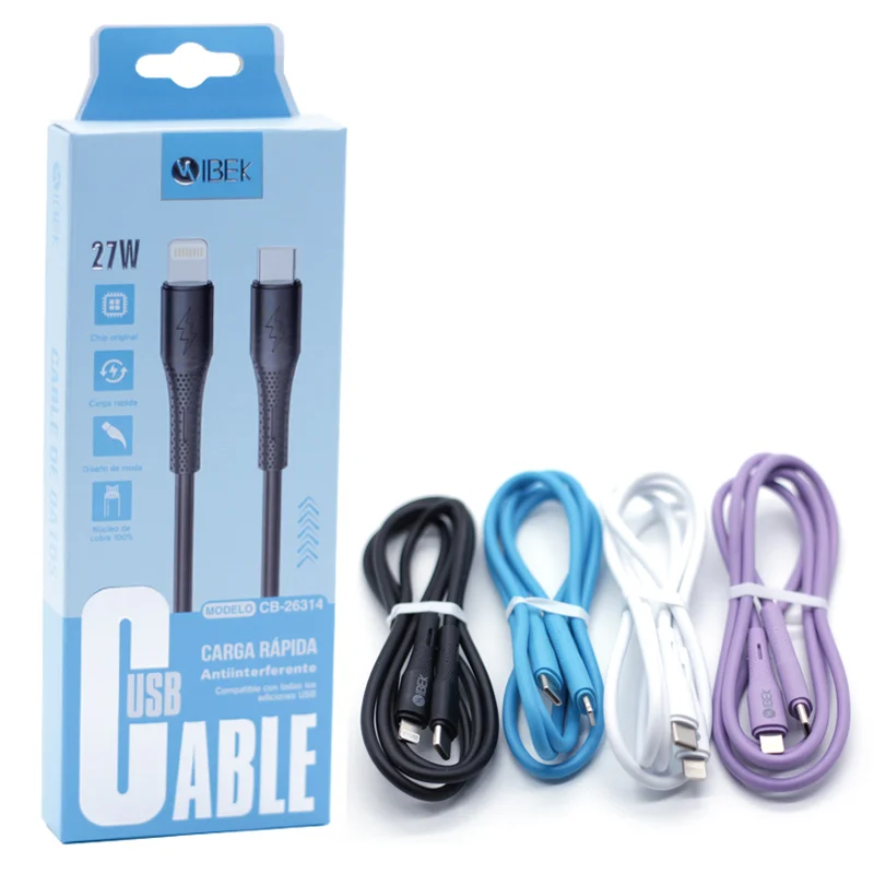 [CB-26314] CABLE TYPE C A LIGHTNING 27W 1M Ibek