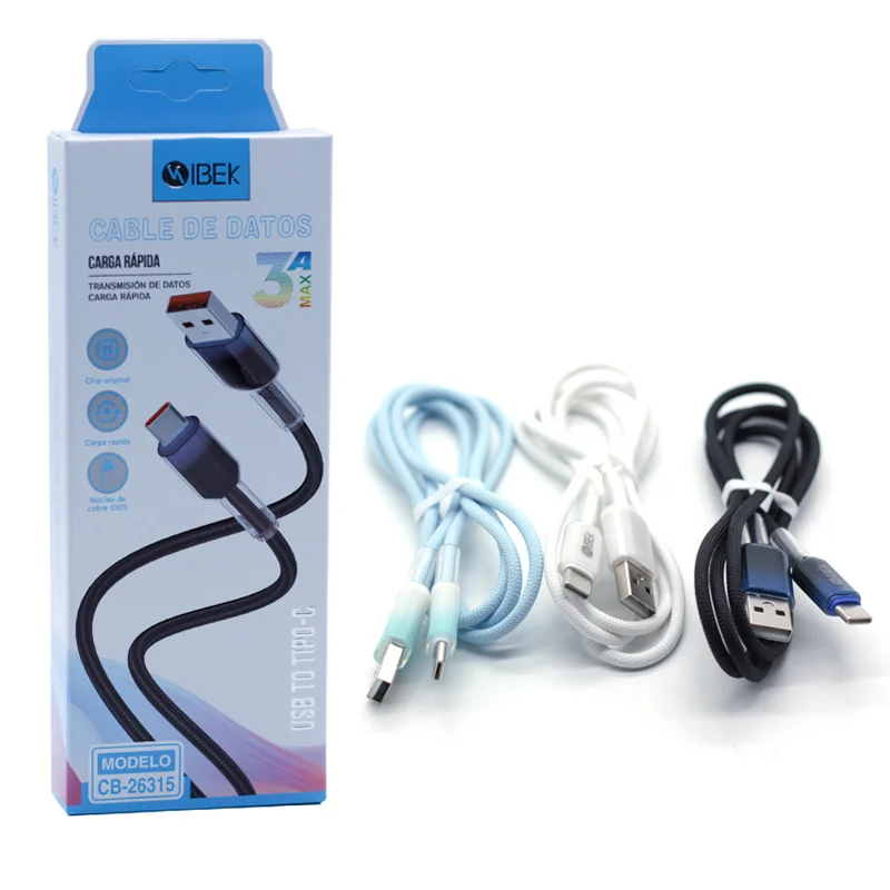 [CB-26315] CABLE USB A TYPE C 3.1A 1M Ibek