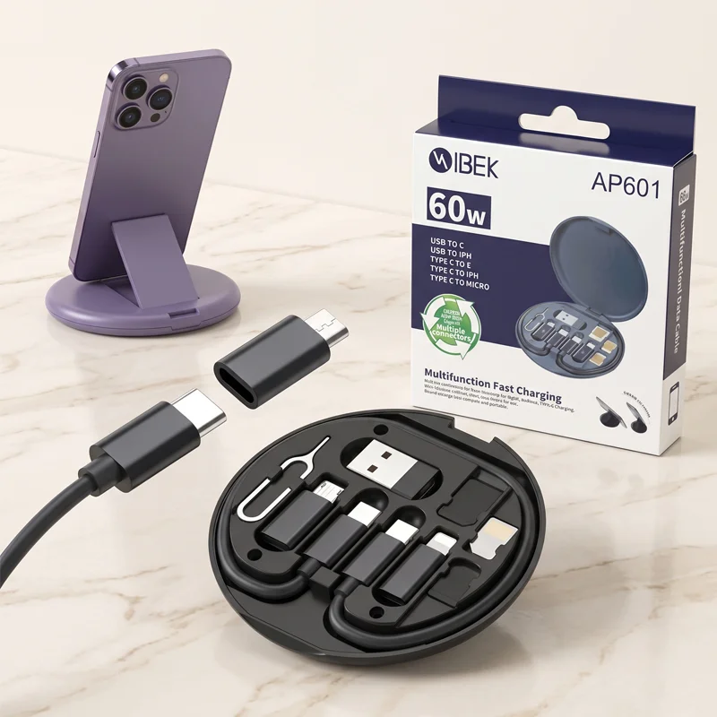 [AP601] ADAPTADOR CABLE 6 EN 1 60W ESTUCHE MULTIFUNCIONAL Ibek
