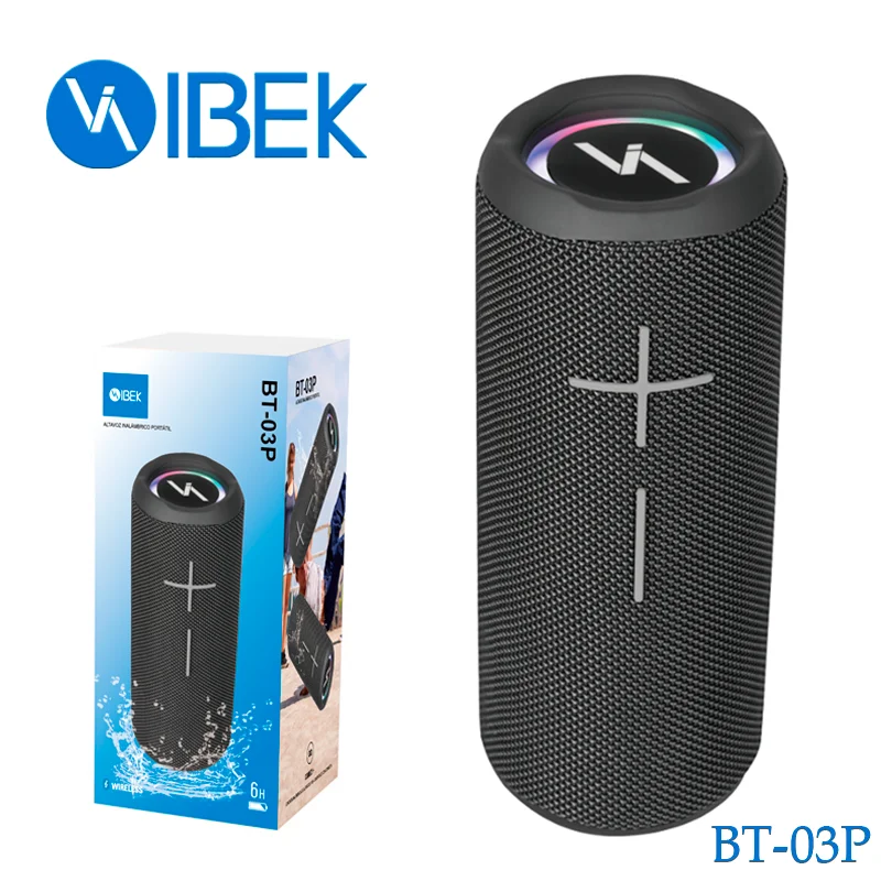 [BT-03P] PARLANTE BLUETOOTH C/ LUZ RGB -8W. Colores surtidos. Ibek