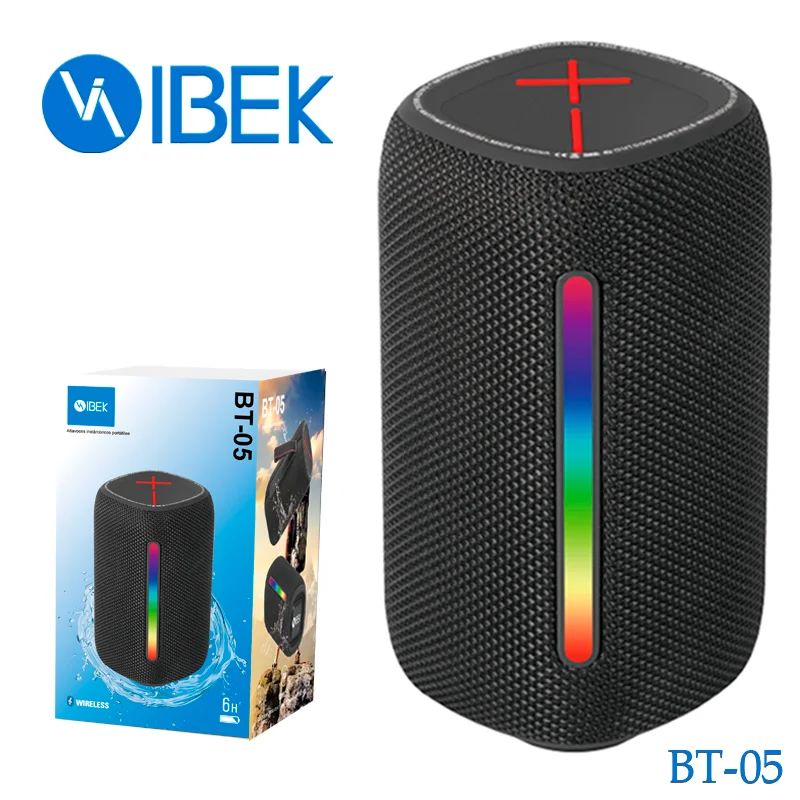 [BT-05] PARLANTE BLUETOOTH C/ LUZ RGB -8W. Colores surtidos. Ibek
