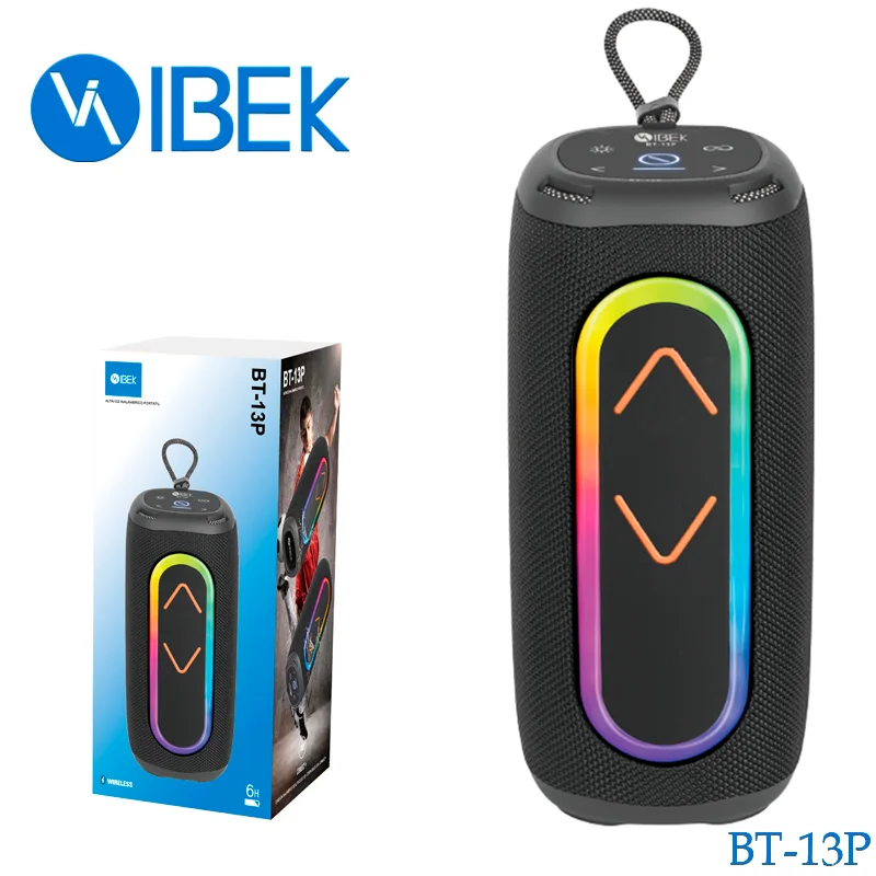 [BT-13P] PARLANTE BLUETOOTH C/ LUZ RGB -10W. Colores surtidos. Ibek