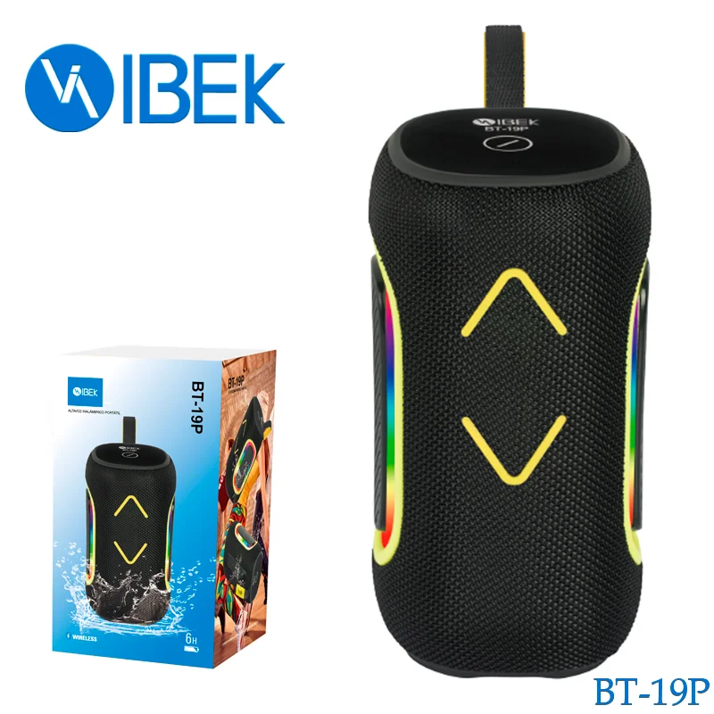[BT-19P] PARLANTE BLUETOOTH C/ LUZ RGB -8W. Colores surtidos. Ibek
