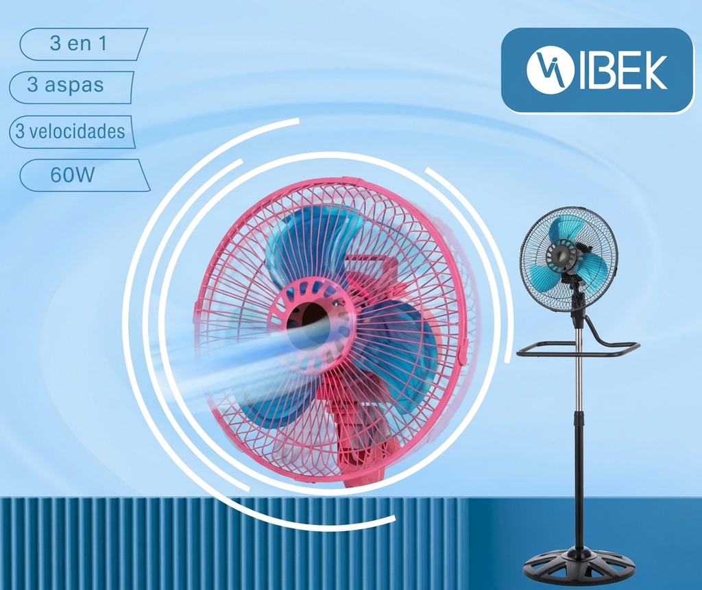 [VEN-1006] VENTILADOR 10 PULGADA 3 IN 1 Ibek