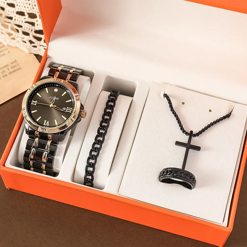 [S02127] RELOJ PARA HOMBRE 4 EN 1