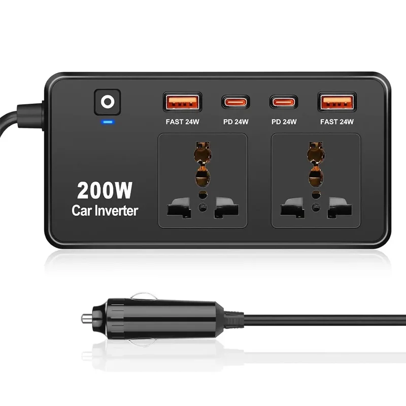 [CAP-2627] Zapatilla Protector De Tensión Alargue 200w 12v A 220v CAP-2627