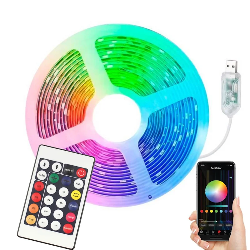 [2031-10M] Tira Led De 10m Con Control Táctil Y 1200 Led Blancos 24v 2031-10M