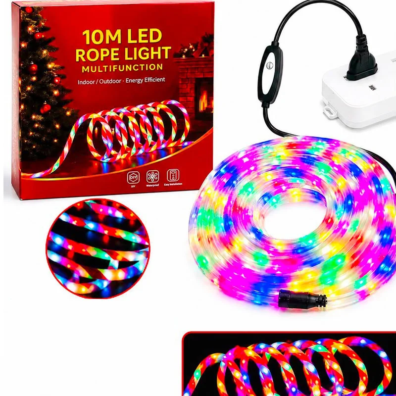 [B220V-62R-10M] Luces De Cuerda De Bastón De Caramelo 10m XB220V-62R- 10M
