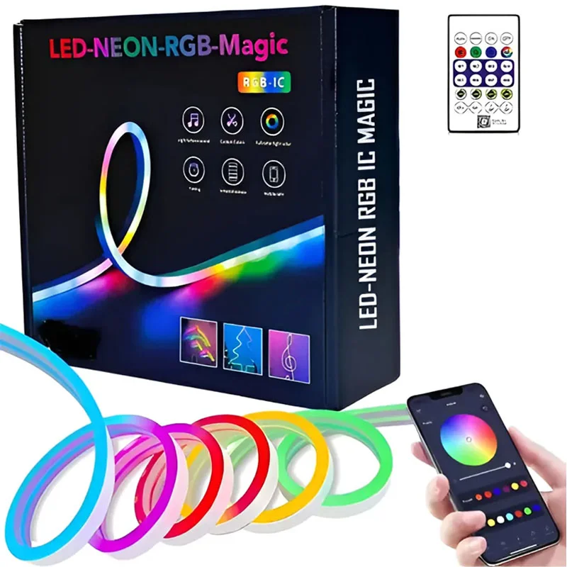[EX0153] Manguera Luces Neon Led Flexible Color Fijo 5mts Ip65