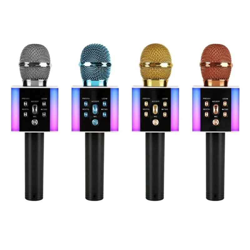 [MC880] MICRÓFONO PARLANTE KARAOKE BLUETOOTH CON LUCES RGB MC880
