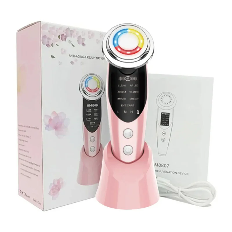 [8807] Masajeador Facial Rejuvenecedor 7 Modos Led Antiarrugas M8807