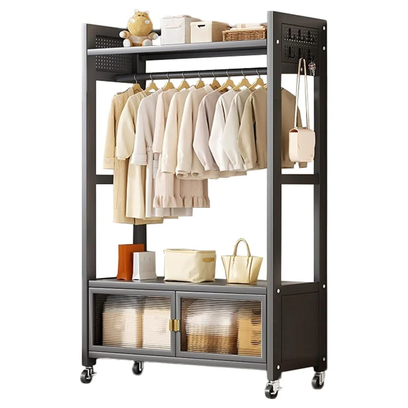 [RM-23--6] Organizador De Ropa Mtl Armario Perchero Rack Doble ANCHO 80CM RM-23--6
