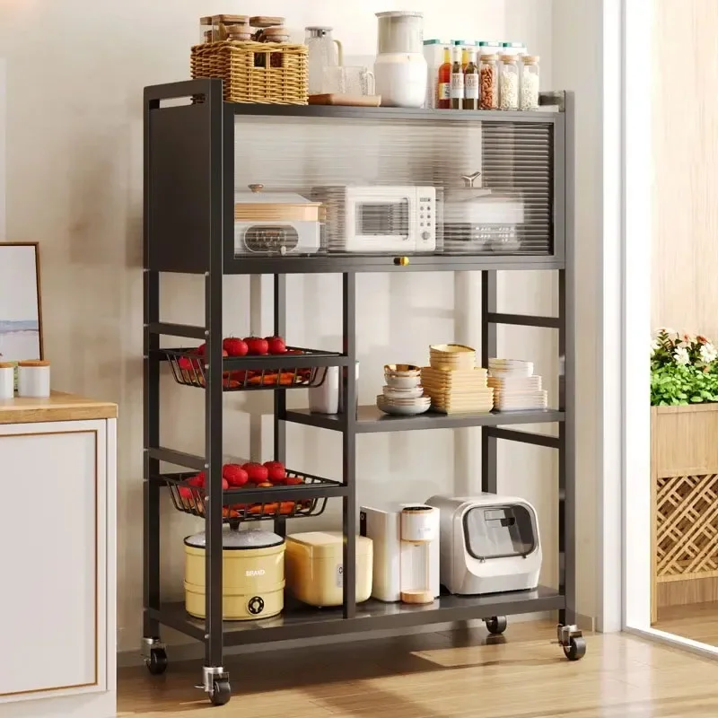 [RM-26-7] Estante De Cocina Con Ruedas Y Cesta Para Verduras RM-26-7