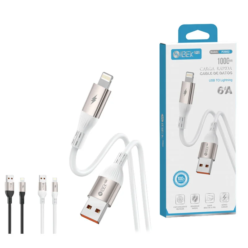[P2662] CABLE USB A LIGHTNING 6A Ibek Pro
