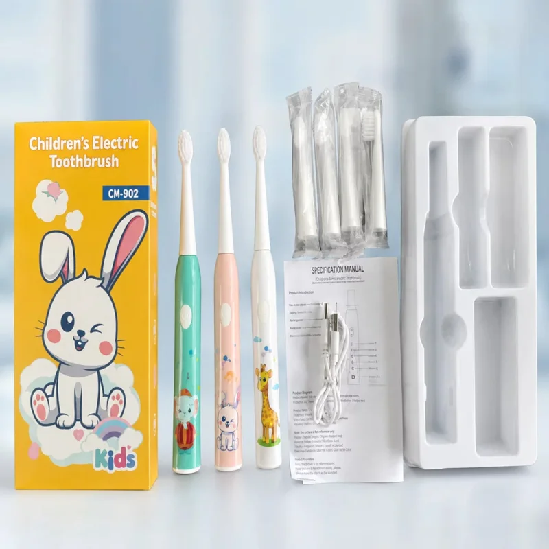 [CN-202] CEPILLO DE DIENTES ELÉCTRICO INFANTIL x4 REPUESTO CABEZAL CN-202