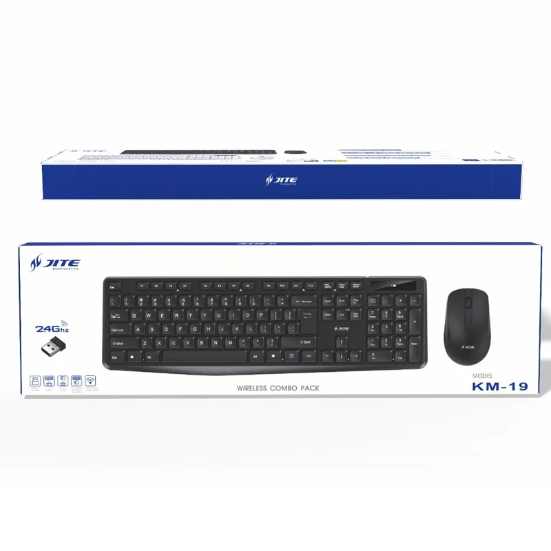 [KM-19] COMBO TECLADO Y MOUSE INALÁMBRICO 2.4G KM-19