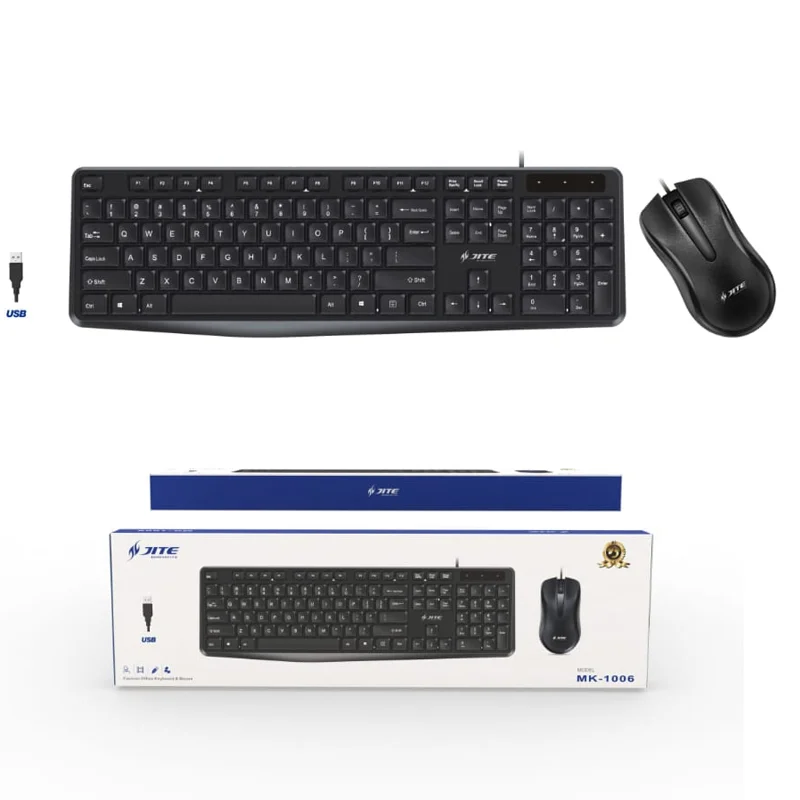 [MK-1006] COMBO TECLADO Y MOUSE CON CABLE USB MK-1006