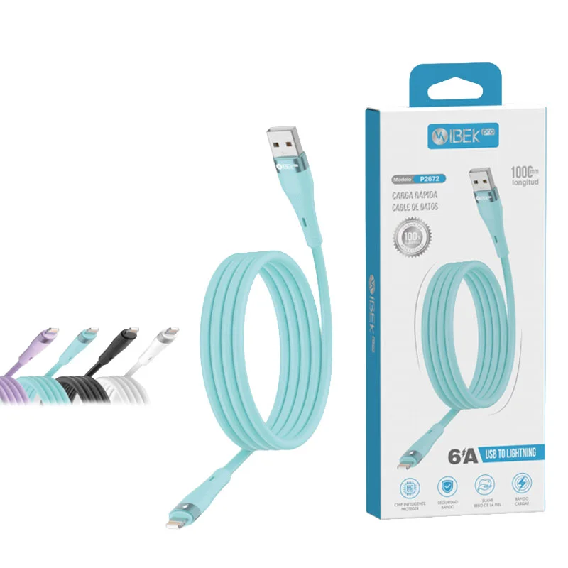 [P2672] CABLE USB A LIGHTNING 6A Ibek Pro