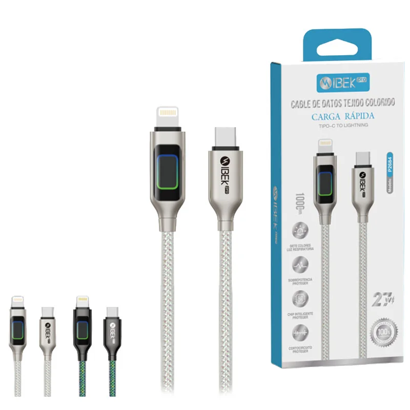 [P2684] CABLE TYPE C A LIGHTNING 27W MALLADO Ibek Pro