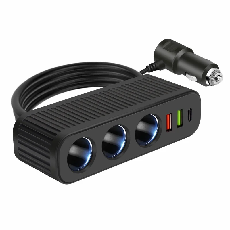 [D-27] Cargador De Coche W Con Uno O Tres Qc3.0+usb+pd Fast Charg 4 D-27