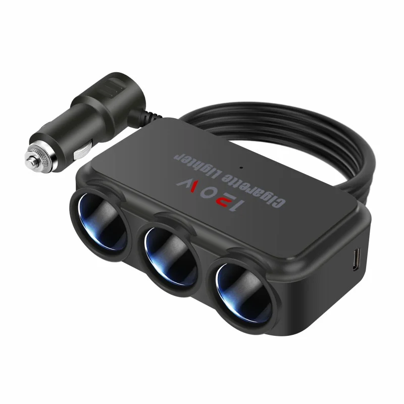 [D-29] Car Charger Qc3.0usbpd Car One-to-three Cigarette Lighter D- 29