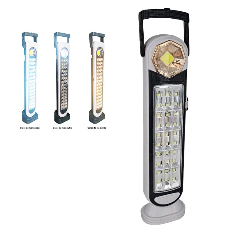 Luz Led Emergencia 2 Modos Portátil Solar Recargable 30 Leds