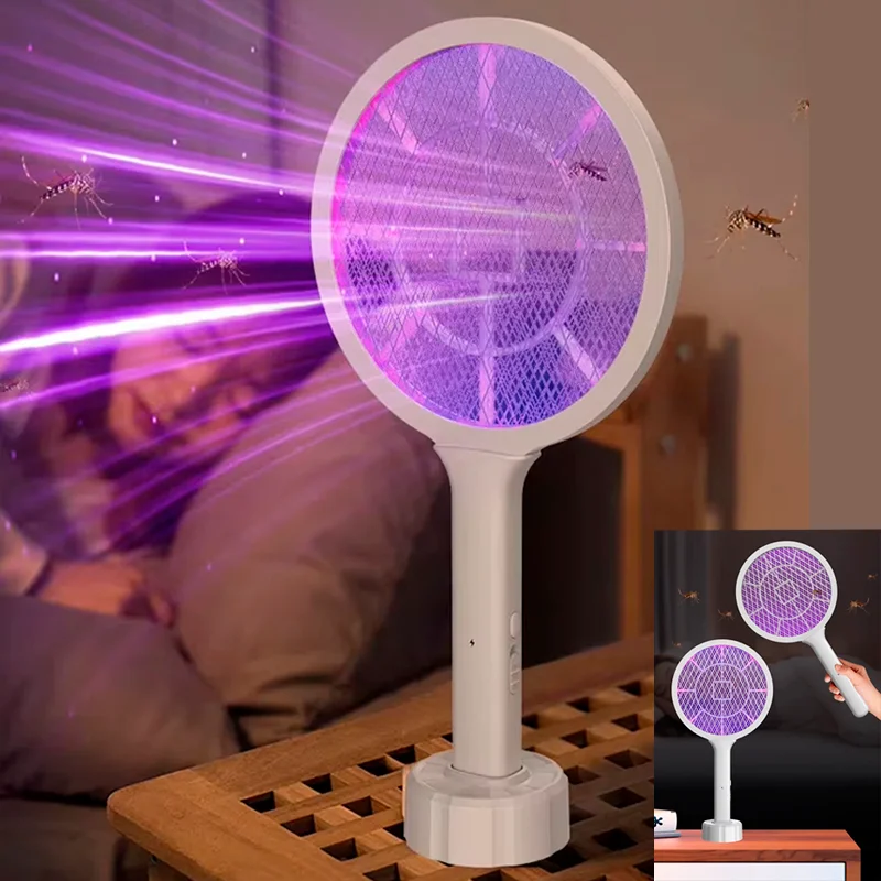 RAQUETA LÁMPARA MATA MOSCAS MOSQUITOS ELECTRICA RECARGABLE DWP-6