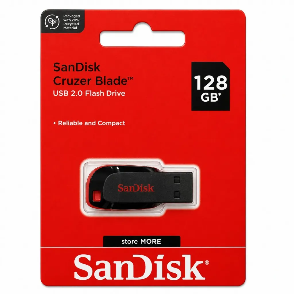 [XYU128] PENDRIVE 128GB SanDisk CruzerBlade (XYU128)