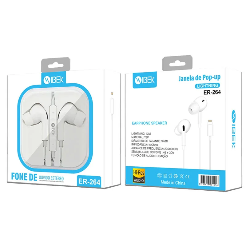 [ER-264] AURICULAR CON CABLE LIGHTNING Ibek