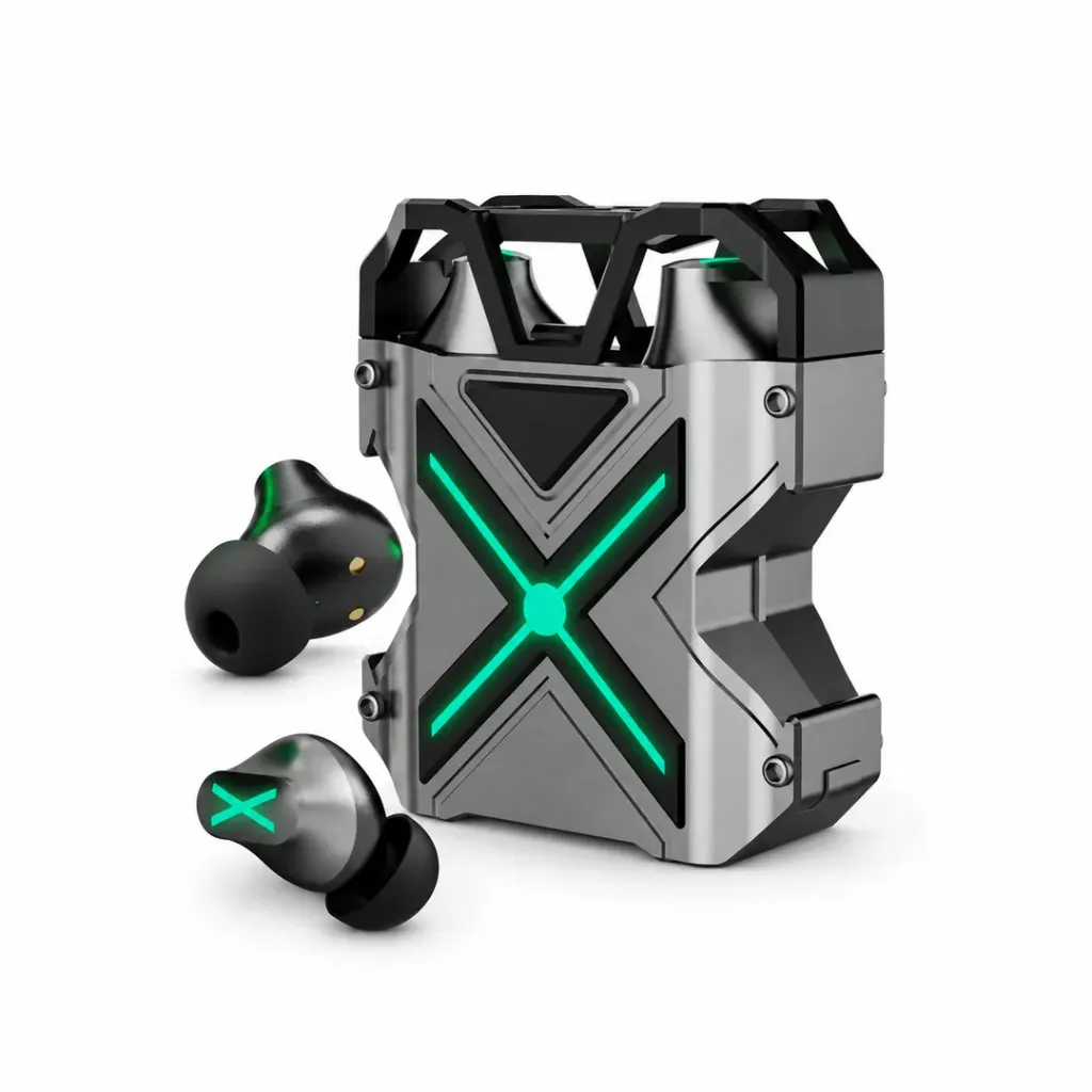 [K89] AURICULAR INALÁMBRICO COLOR NEGRO CON AZUL - UNIDAD