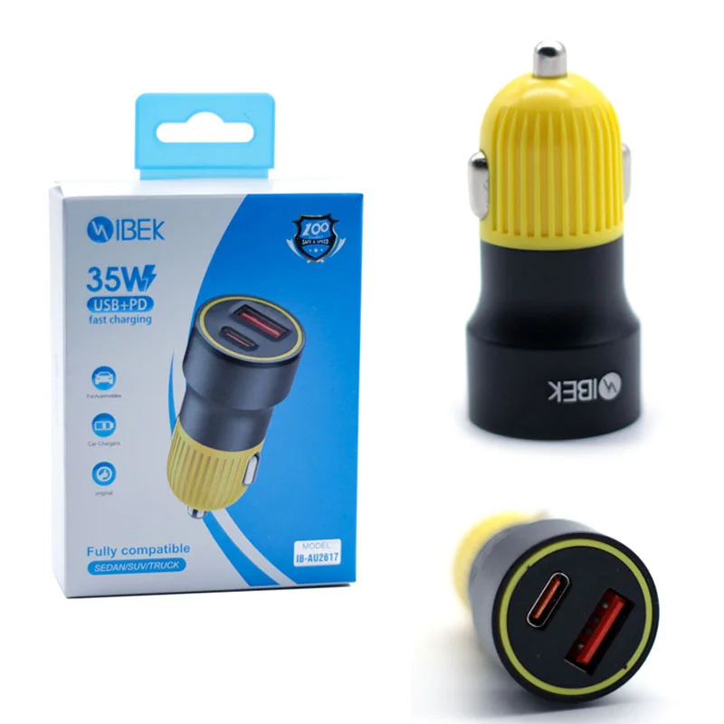[IB-AU2617] CARGADOR AUTO A+C 35W Ibek