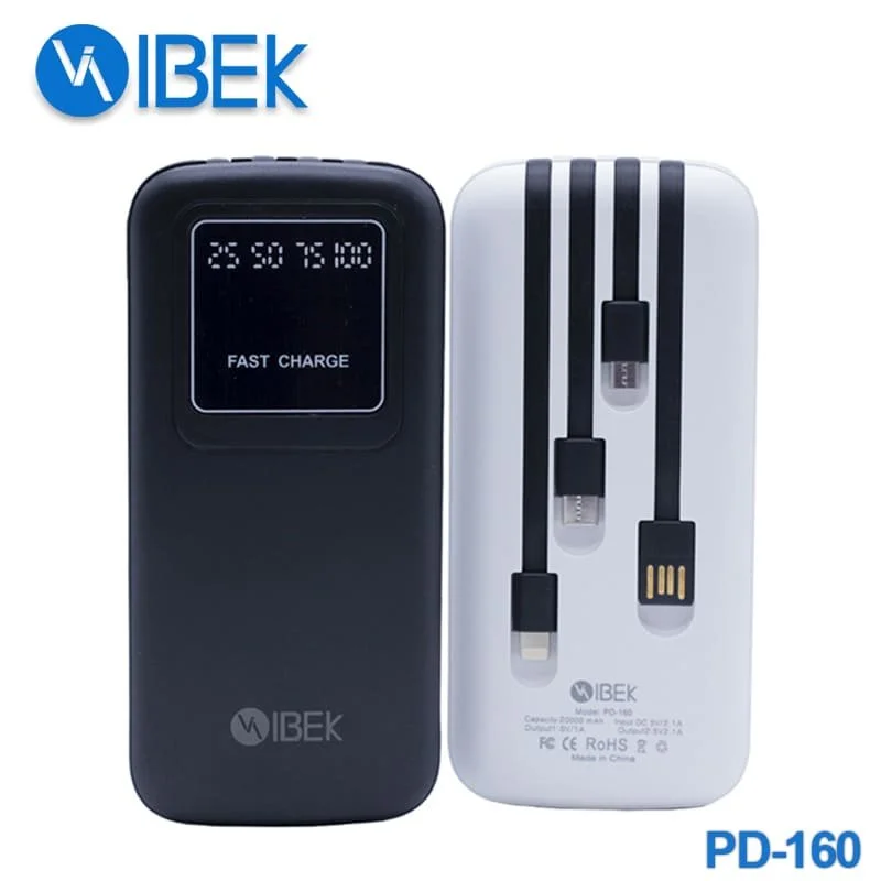[PD-160] CARGADOR PORTÁTIL 20000mAh Ibek