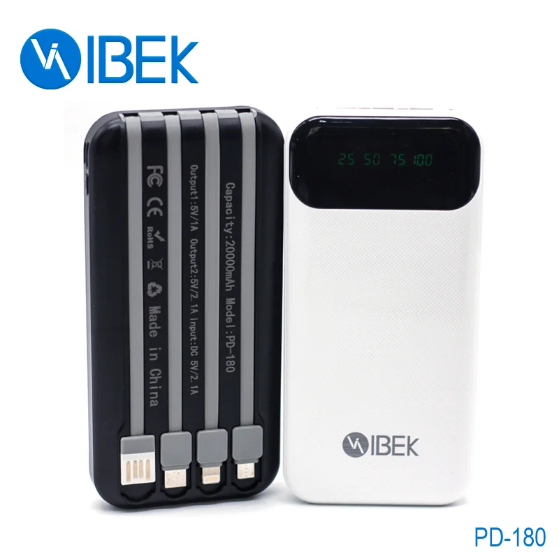 [PD-180] CARGADOR PORTÁTIL 20000mAh Ibek