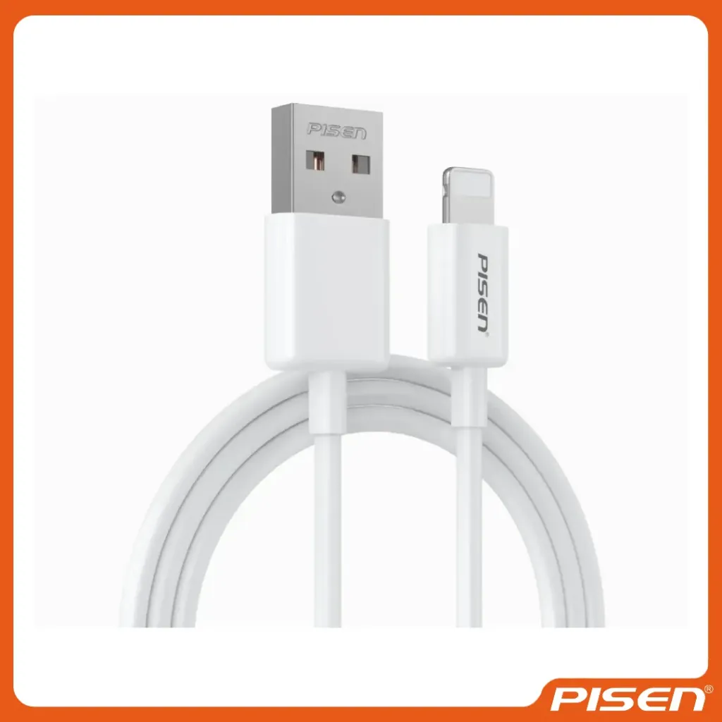 [F-PS-AL052000] CABLE DE CARGA Y DATOS LIGHTNING DE CARGA RÁPIDA 2M (AL05-2000/BLANCO NUBE INICIAL) BOLSA PLÁSTICA -  PISEN