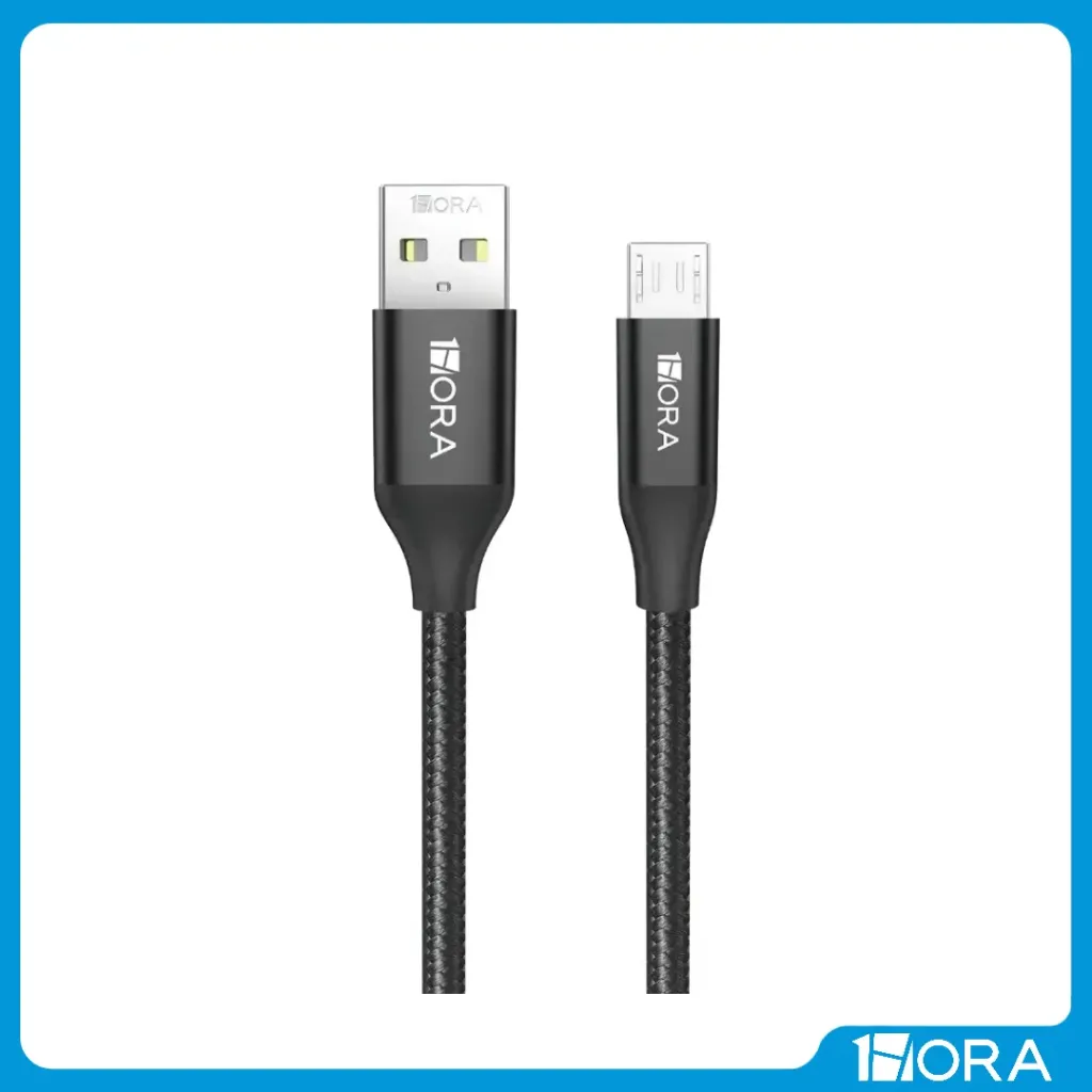 [F-CAB248N-300] CABLE TRENZADO USB-A  A USB MICRO-B DE 1 M - 1HORA