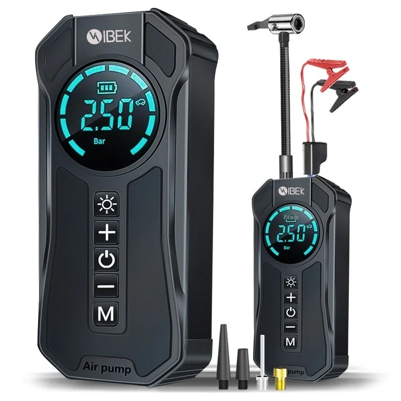 [HH-3669] COMPRESOR DIGITAL Y ARRANCADOR DE BATERÍA PORTÁTIL Ibek