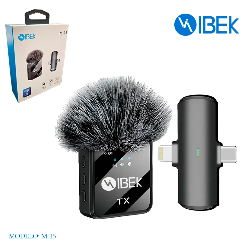 [M-15] MICRÓFONO CORBATERO (Lightning y type c) Ibek