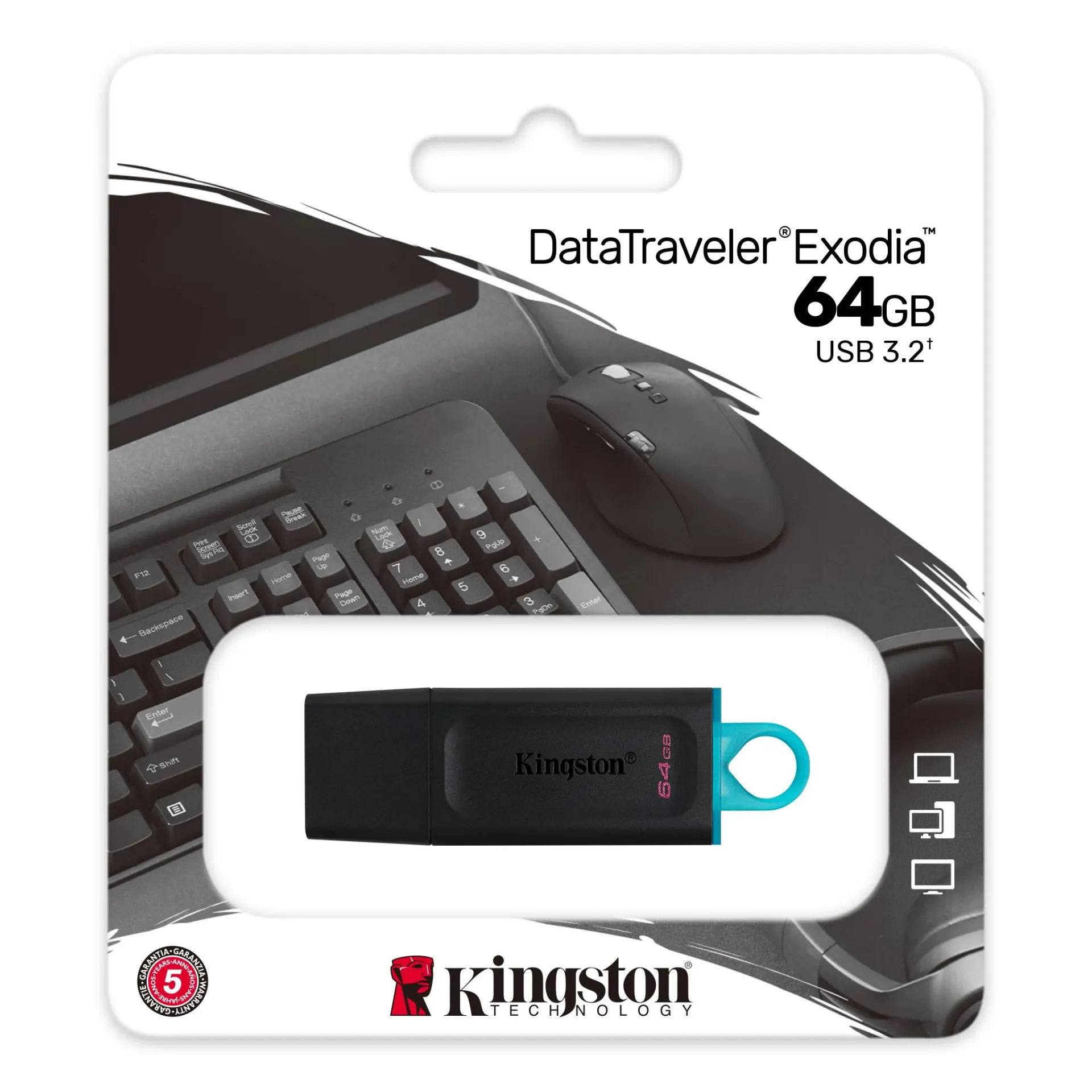 [QP64X25] KINGSTON PENDRIVE 64GB