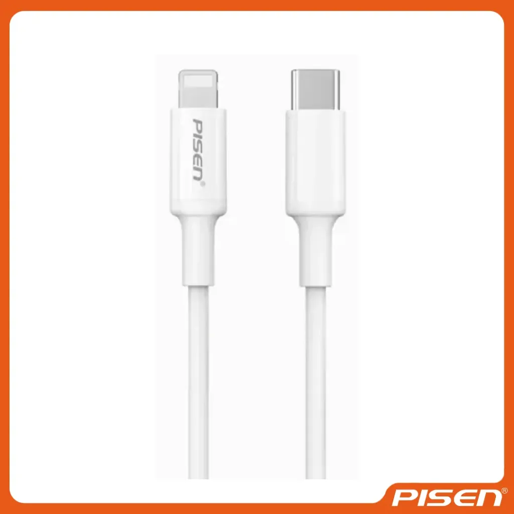 [F-PS-CLPD1000] MR WHITE CABLE USB - C A LIGHTNING 1000MM (BLANCO) - PISEN