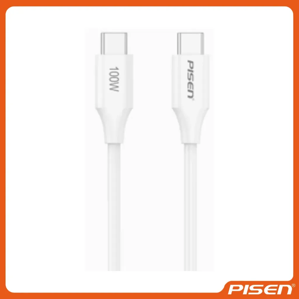 [F-PS-CCPD021000] MR WHITE CABLE USB-C A USB-C PD100W 1000MM (BLANCO) - PISEN