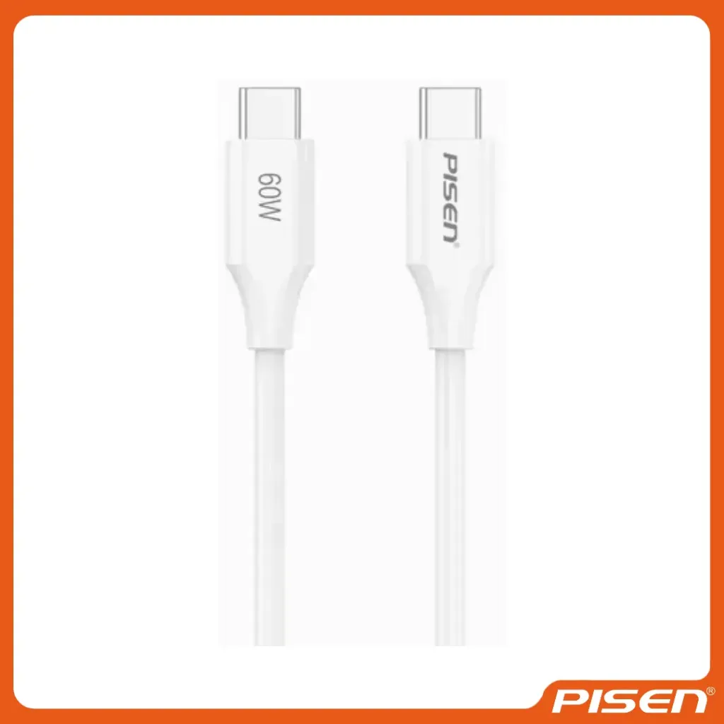 [F-PS-CCPD01-1000] MR WHITE CABLE USB-C A USB-C PD60W 1000MM (BLANCO) - PISEN